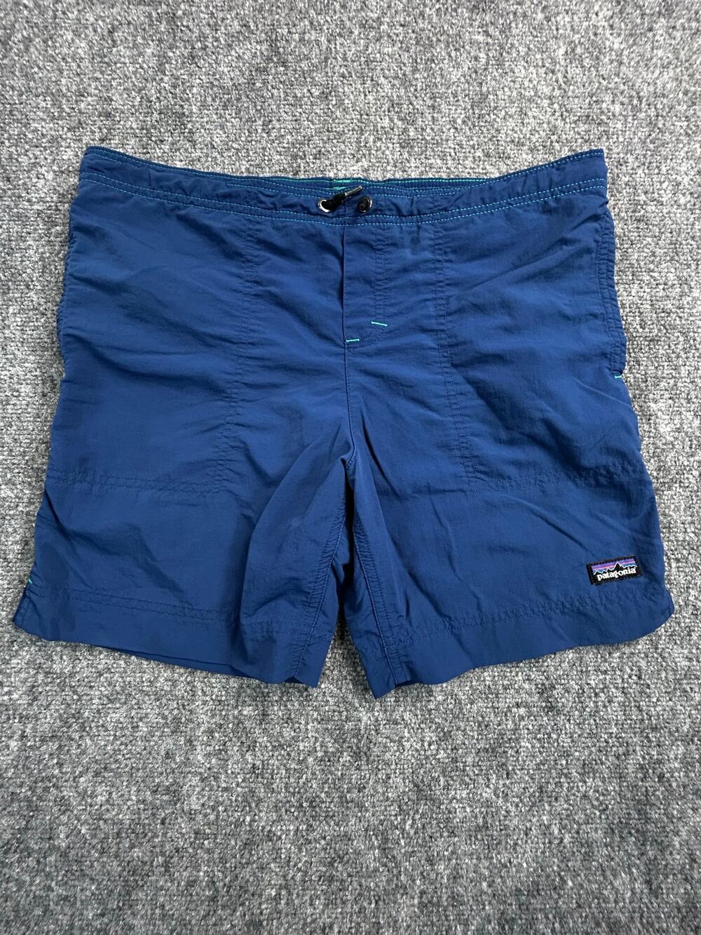 Patagonia Boys Blue Mesh Lined Swim Trunks Board Shorts Youth Size Large